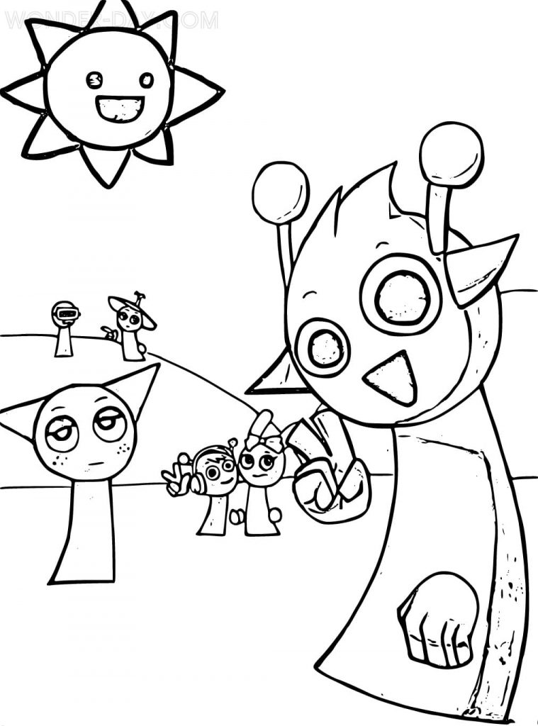 Desenhos de Sprunki para colorir