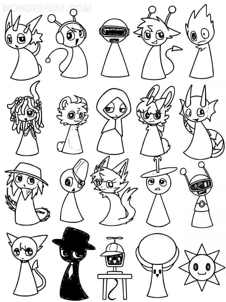 Dibujos de Sprunki para colorear