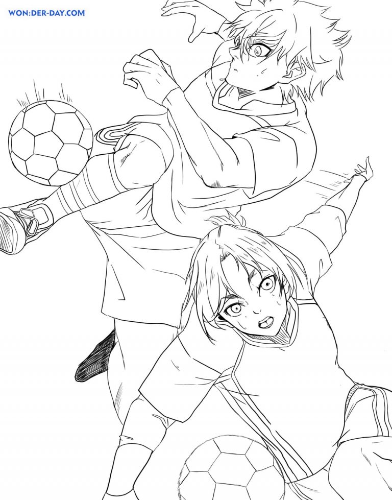 Blue Lock Coloring Pages WONDER - Wonder Day Blue Lock Coloring Pages 3 768x979 