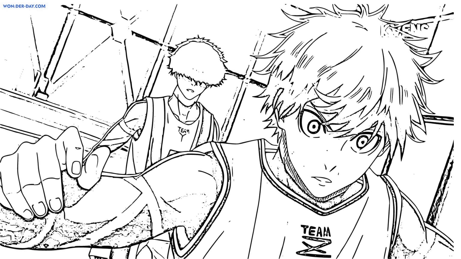 Blue Lock Coloring Pages WONDER - Wonder Day Blue Lock Coloring Pages 32 1536x864 