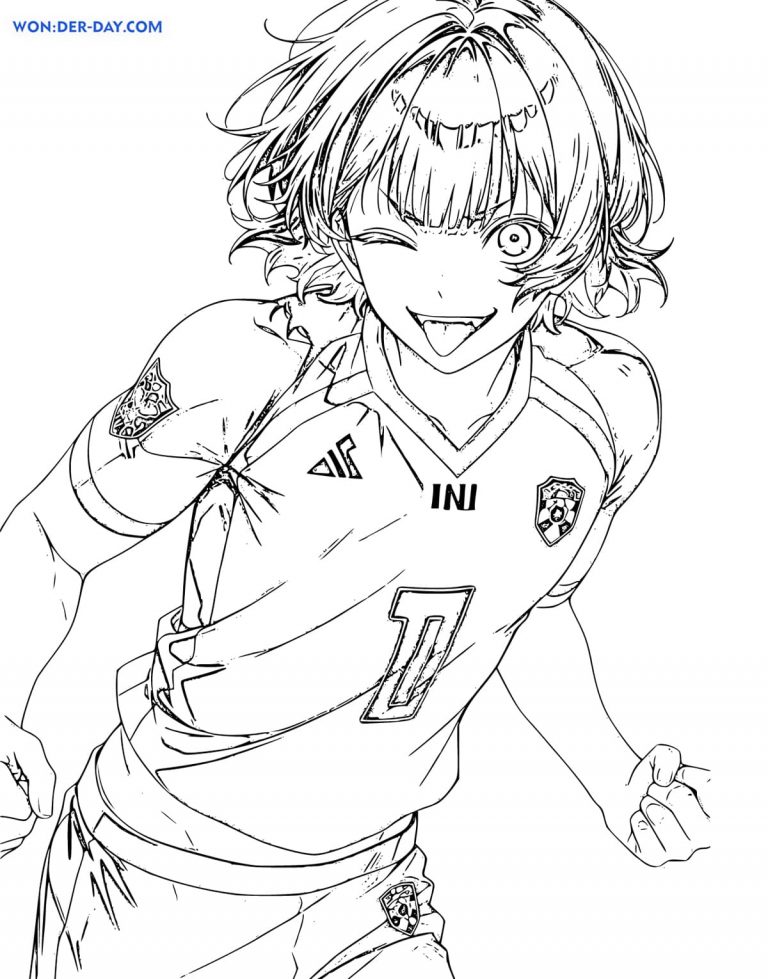 Blue Lock Coloring Pages WONDER - Wonder Day Blue Lock Coloring Pages 5 768x979 