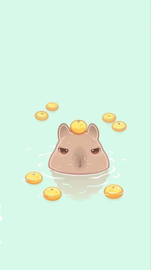 Capybara in the water