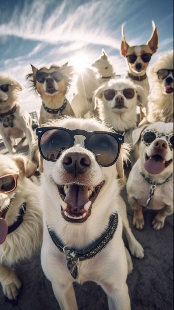 Dogs with glasses