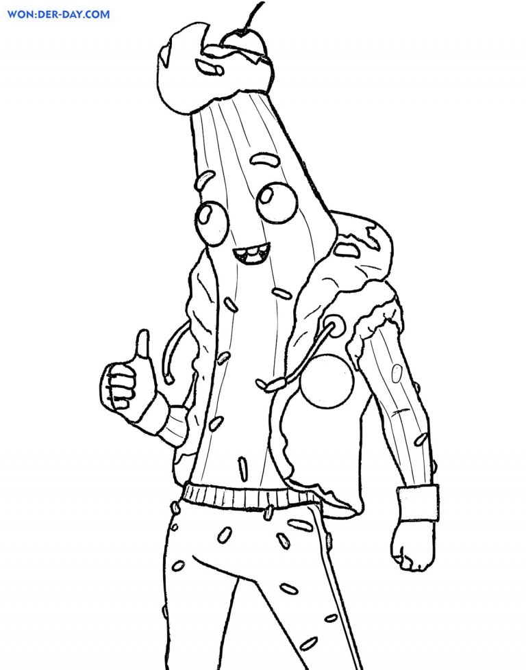 Peely Coloring Pages WONDER DAY - Wonder Day Peely Coloring Pages 15 768x979