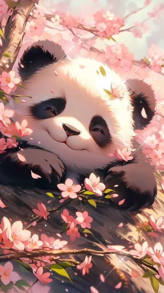 Panda and sakura