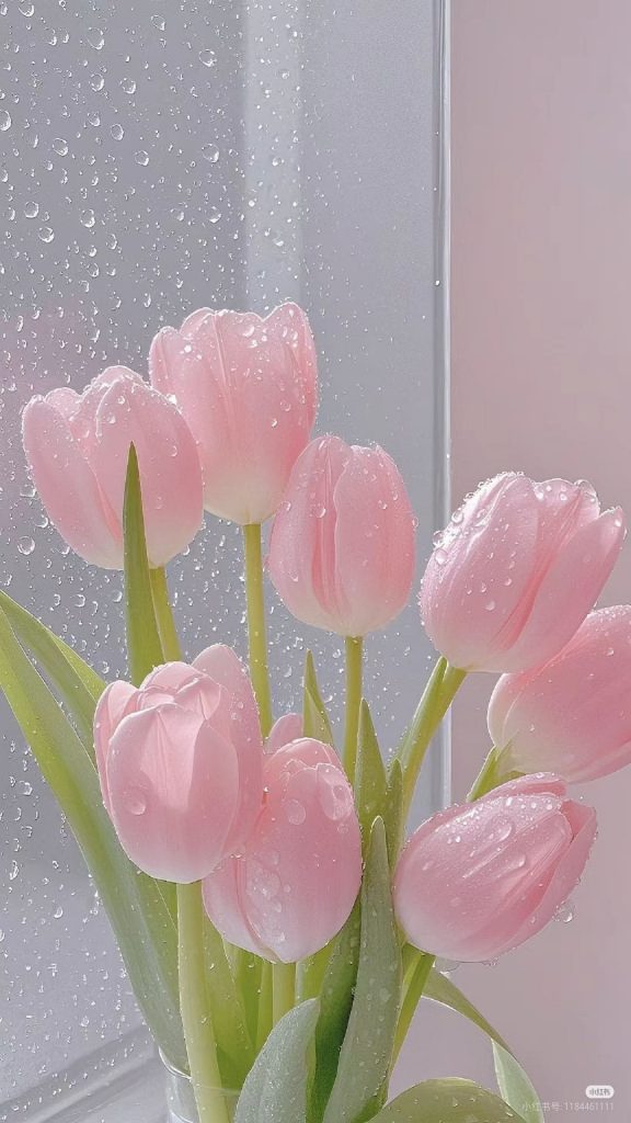 Tulips by the window