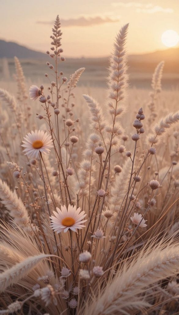 Field of spring flowers