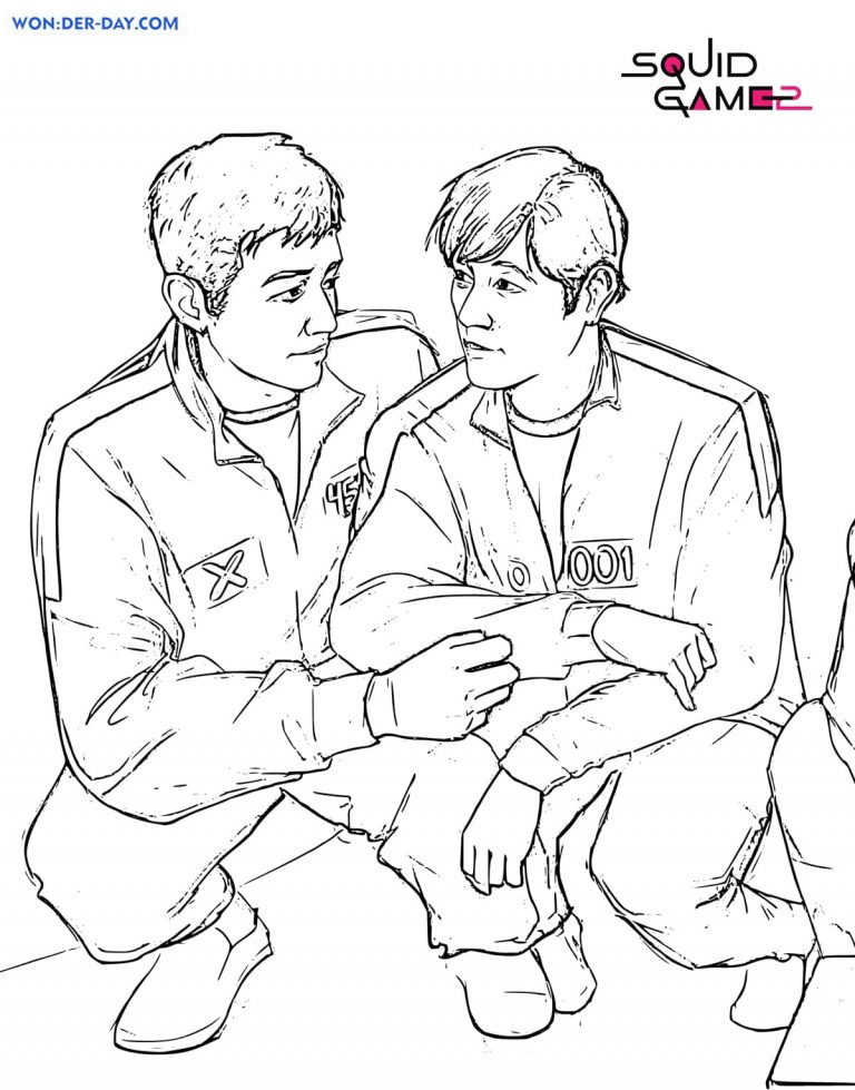 Squid Game 2 Coloring Pages | Wonder-Day