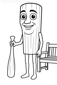 Ausmalbilder Tung Tung Tung Sahur WONDER DAY