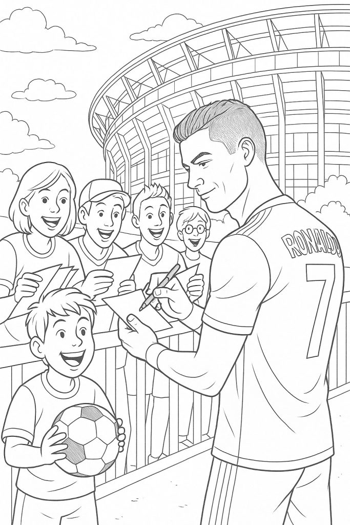 Cristiano Ronaldo gives autograph